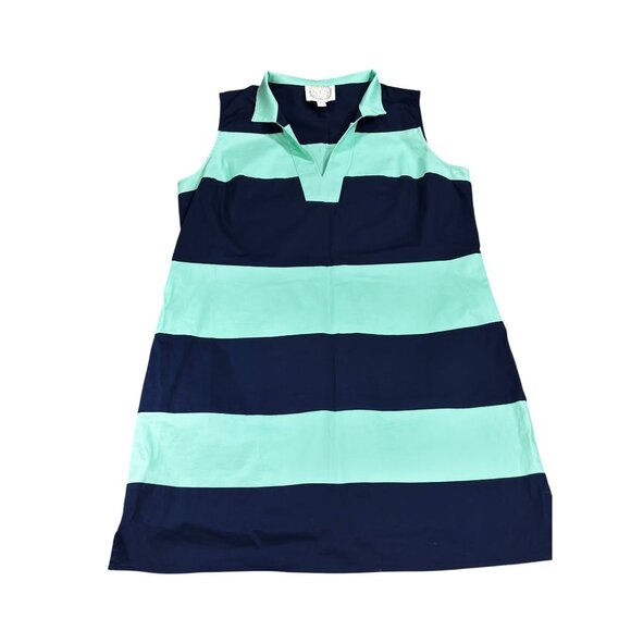 STS Sail To Sable Womens Sleeveless Striped Polo Dress XL Cotton Blend - Picture 6 of 10